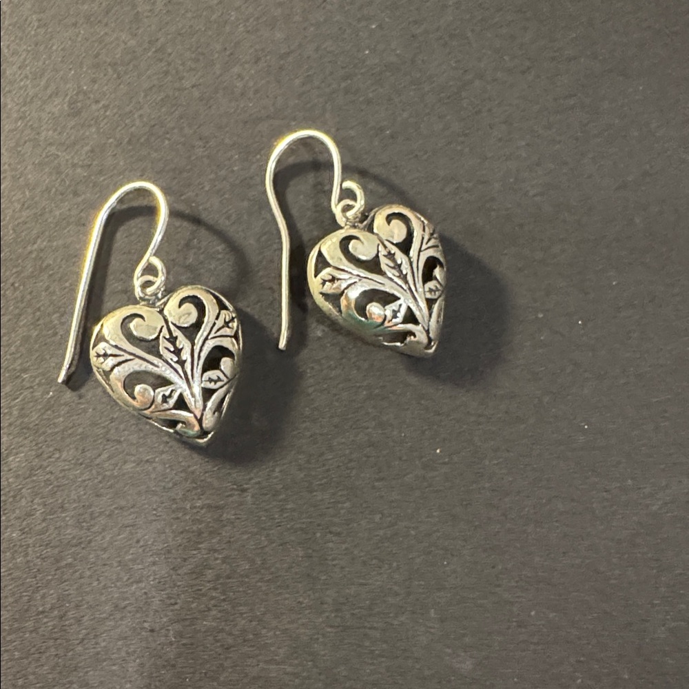 Fun Silver Heart Earrings